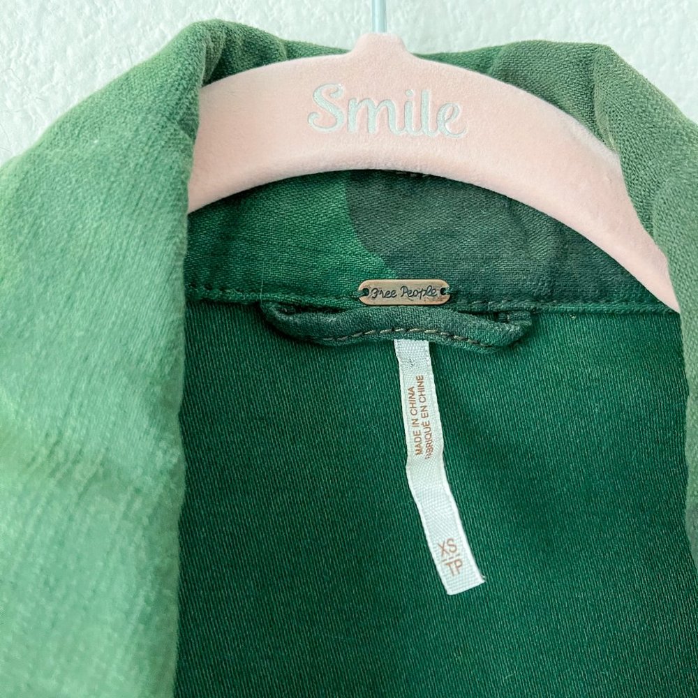 ❤️SOLD❤️Free People Slouchy Military Green Camo - Picture 6 of 12